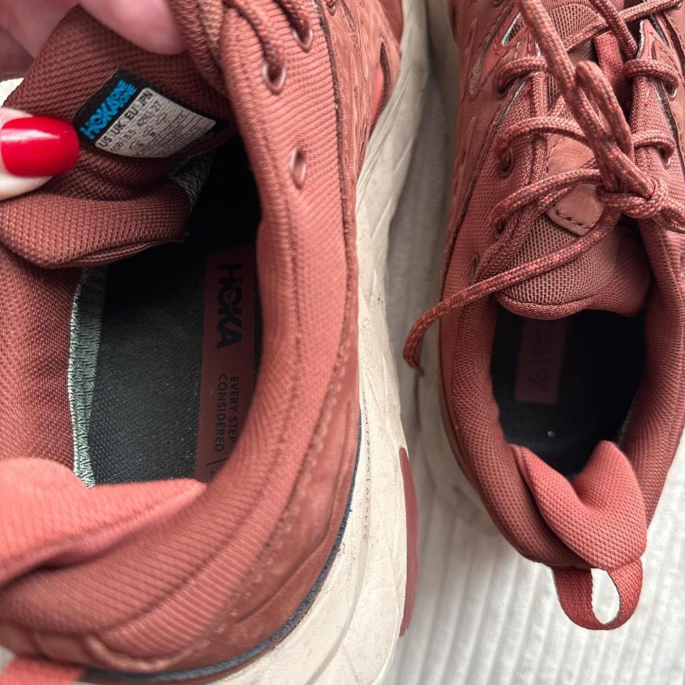 Hoka One One Women's Rust Red GORE-TEX Trail Sneakers - Picture 6 of 6